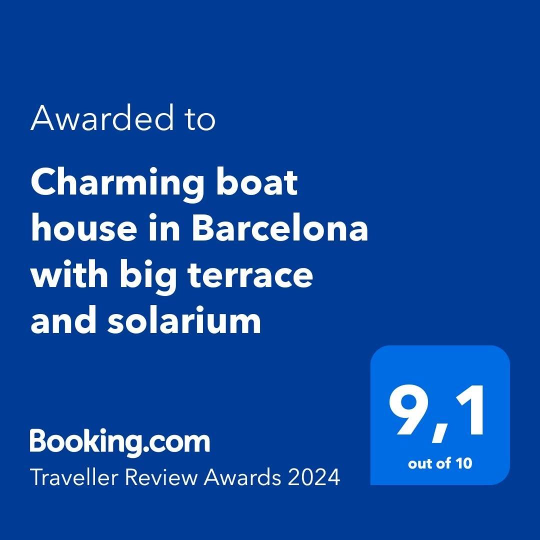 Charming Boat House In Barcelona With Big Terrace And Solarium Hotel Sant Adrià de Besòs Kültér fotó